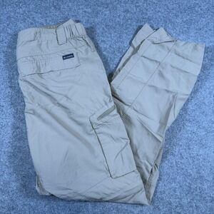 Columbia Pants Mens 38x31 Beige Convertible Cargo Hiking Nylon Outdoor Zip Off